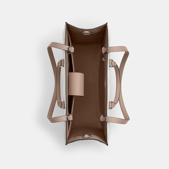 Maggie Tote Bag In Blocked Signature Leather - Picture 4 of 11